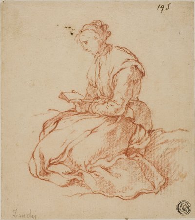 Mujer sentada leyendo de François Boucher