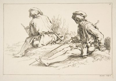 Hoja de bocetos de François Boucher