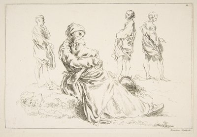 Hoja de bocetos, 1753 de François Boucher