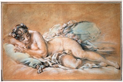 Joven Mujer Durmiendo, 1758 de François Boucher