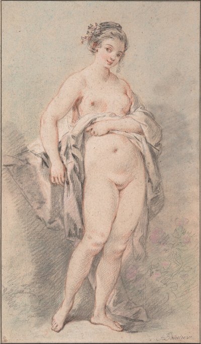 Chica desnuda de pie de François Boucher
