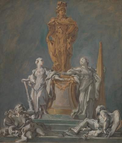 Estudio para un monumento a una figura principesca de François Boucher