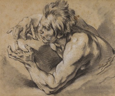 Estudio de un Tritón, 1748-53 de François Boucher