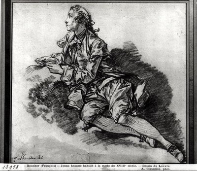 Estudio de un joven de François Boucher