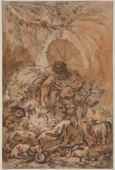 La Partida de Jacob, c. 1755 de François Boucher