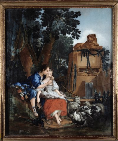La lección de flauta de François Boucher
