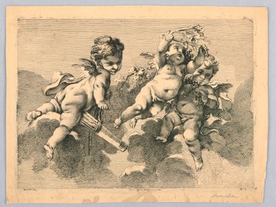 Tres putti de François Boucher