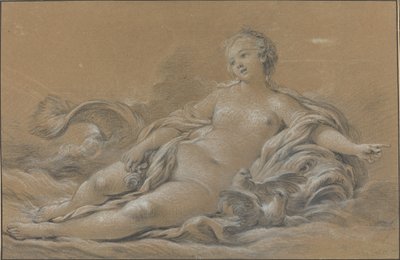 Venus Reclinada sobre un Delfín de François Boucher