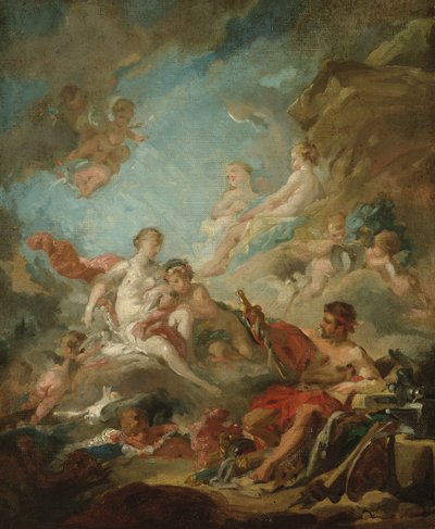 Venus en el Taller de Vulcano de François Boucher