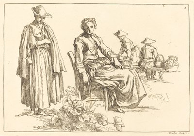 Figuras en un paisaje de François Boucher after Abraham Bloemaert