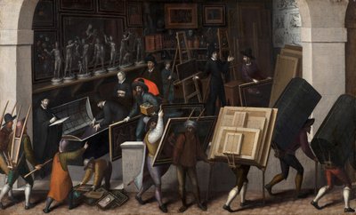 La confiscación del contenido del estudio de un pintor de François Bunel the Younger