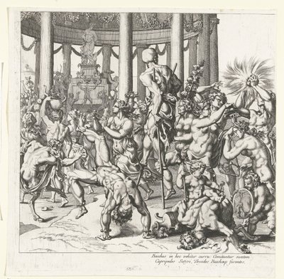 Triunfo de Baco, mitad izquierda de François Chauveau (attributed to)