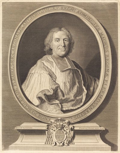 Cardenal Fleury de François Chereau I after Hyacinthe Rigaud