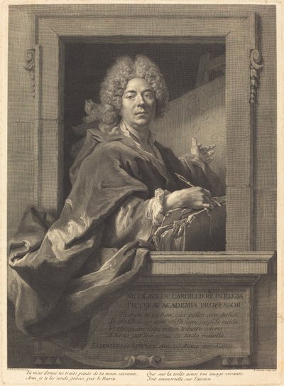 Nicolas de Largilliere de François Chereau I after Nicolas de Largillierre