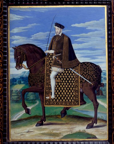 Retrato ecuestre de Enrique II de François Clouet