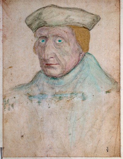 Retrato de Guillaume Bude (Budee) (Budaeus) (1467-1540), Maestro de la Librería Real de Francisco I en Fontainebleau de François Clouet