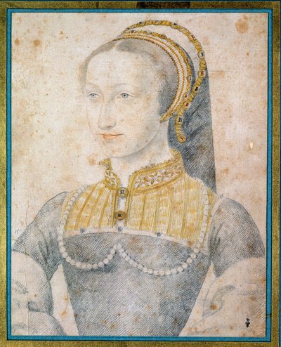 Retrato de Juana de Albret, Reina de Navarra (1528 - 1572), Madre de Enrique IV de François Clouet