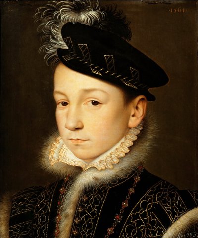 Retrato del Rey Carlos IX de Francia (1550-1574) de François Clouet