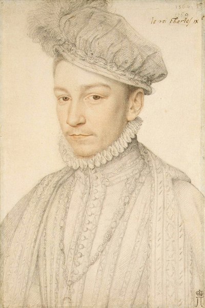 Retrato del Rey Carlos IX de Francia (1550-1574) de François Clouet