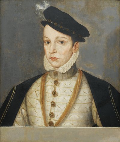Retrato del Rey Carlos IX de Francia 1550-1574, finales del siglo XVI de François Clouet