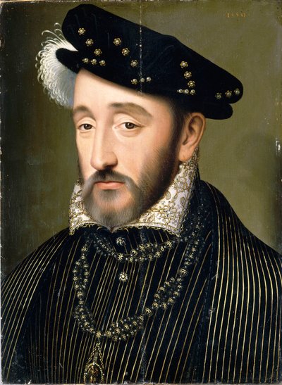 Retrato del Rey Enrique II de Francia 1519-1559, 1547 de François Clouet