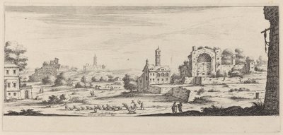 Vista del Templo del Sol en Roma de François Collignon after Israël Silvestre