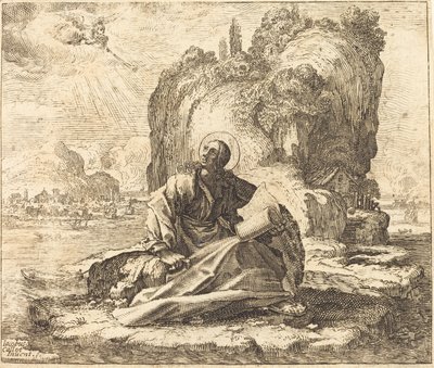 San Juan en la Isla de Patmos de François Collignon after Jacques Callot