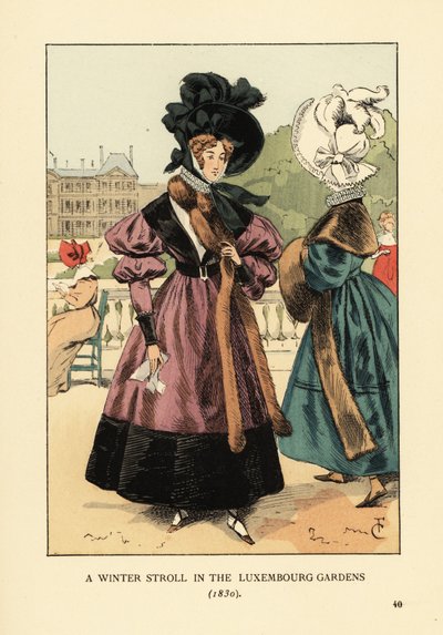 Un paseo de invierno en los Jardines de Luxemburgo de François Courboin