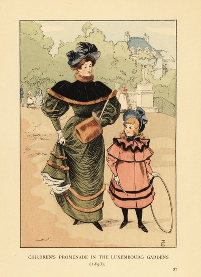 Paseo infantil en los Jardines de Luxemburgo en 1893 de François Courboin
