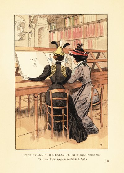 En el Gabinete de Estampas, Biblioteca Nacional de François Courboin