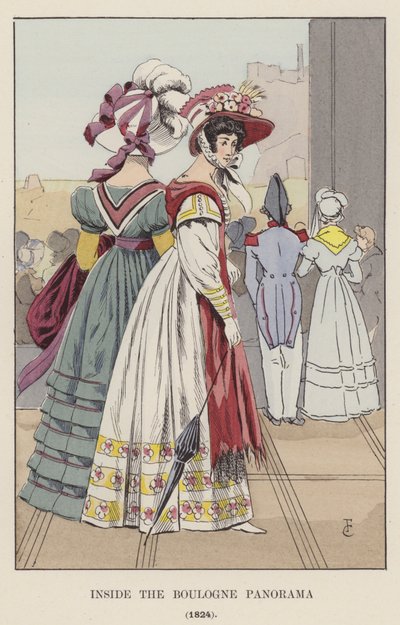 Dentro del Panorama de Boulogne, 1824 de François Courboin
