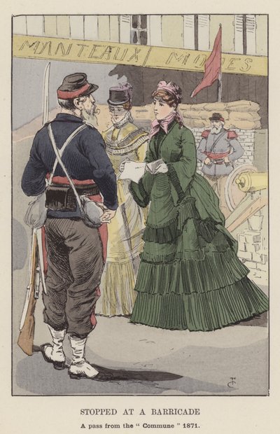Detenidos en una Barricada, un pase de la Comuna 1871 de François Courboin