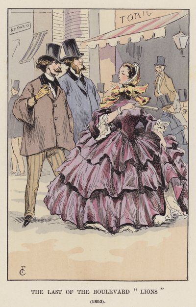 El Último de los Leones del Boulevard, 1853 de François Courboin