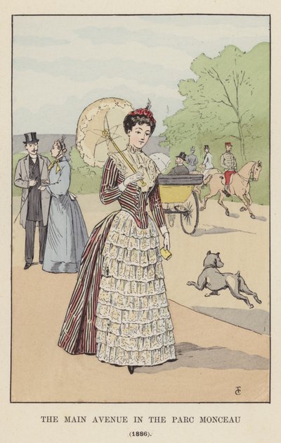 La Avenida Principal en el Parc Monceau, 1886 de François Courboin