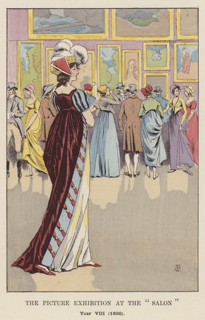 La Exposición de Pinturas en el Salón, Año VIII, 1800 de François Courboin