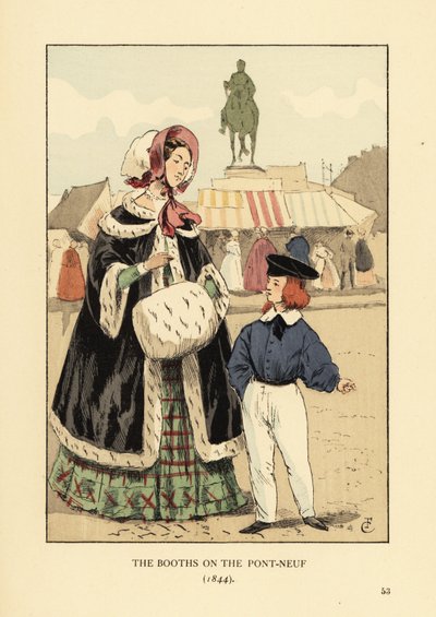 Los puestos en el Pont Neuf, París de François Courboin