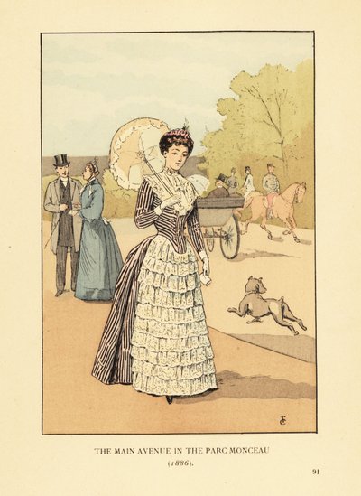 La avenida principal del Parque Monceau de François Courboin