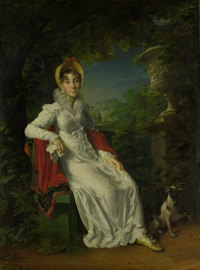 Carolina Ferdinanda Luisa de Sicilia (1798-1870). Esposa de Carlos Fernando, Duque de Berry, en el Parque de Bagatelle en el Bosque de Boulogne (cerca de París) de François Gérard