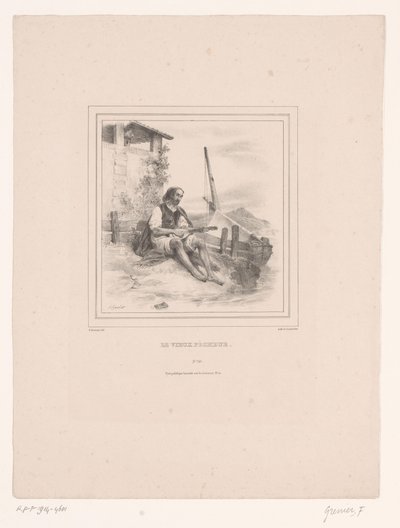 Viejo pescador con laúd junto al agua
Le vieux pêcheur (título en el objeto) de François Grenier