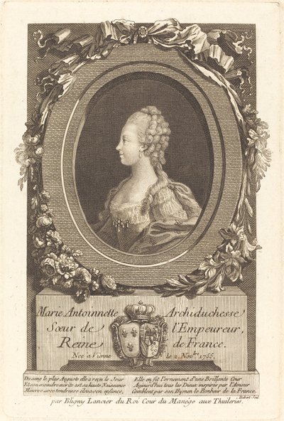 María Antonieta de François Hubert after Honore Thomas Bligny