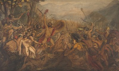 Escena de batalla, siglo XIX de François Joseph Heim