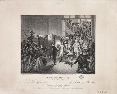 Salida del Rey, 19 de marzo de 1815, c.1820 de François Joseph Heim