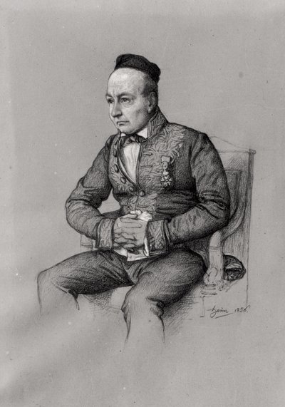 Retrato de Charles Augustin Sainte-Beuve (1804-69) de François Joseph Heim