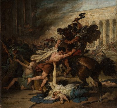 El saqueo de Jerusalén por los romanos de François Joseph Heim