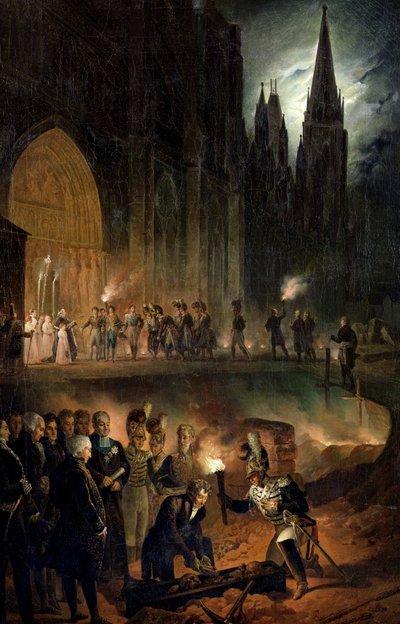 Traslado de los huesos de la familia real a la Iglesia de St. Denis, 18 de enero de 1817 de François Joseph Heim