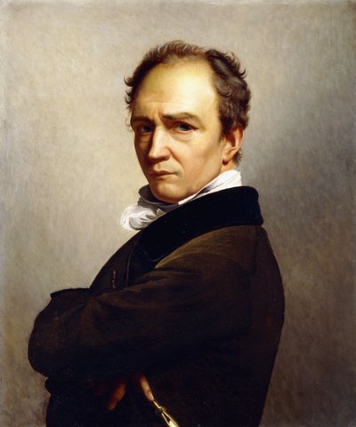Retrato del artista sosteniendo un estilete de François Joseph Navez