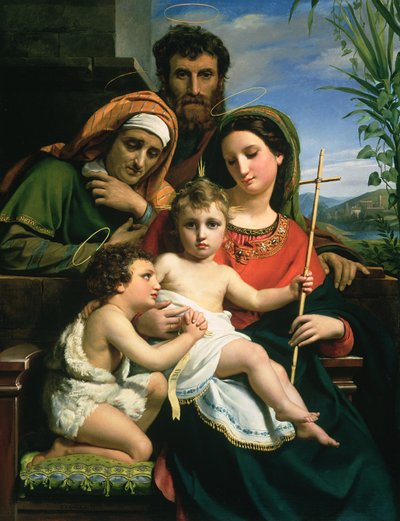 La Sagrada Familia con los santos Juan Bautista y Isabel, 1823 de François Joseph Navez