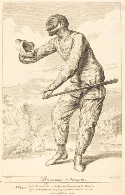 La Reverencia de Arlequín de François Joullain after Claude Gillot