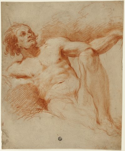 Desnudo masculino sentado de François Le Moyne