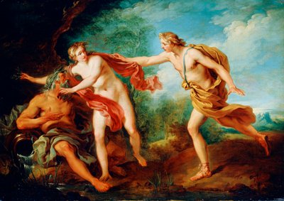 Apolo y Dafne, siglo XVIII de François Lemoyne